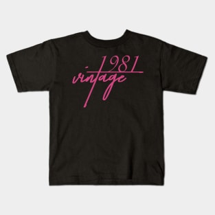 1981 Vintage. 39th Birthday Cool Gift Idea Kids T-Shirt